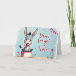 Cheerful Donkey Vote Reminder Karte