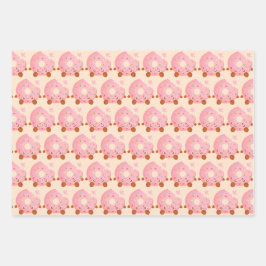 Cheerful Donut With Sprinkles Geschenkpapier Set