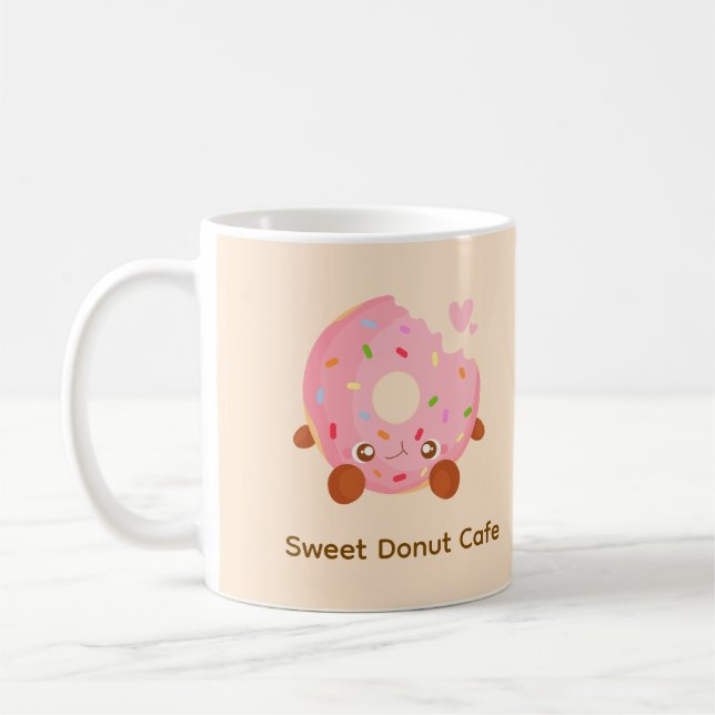 Cheerful Donut With Sprinkles Kaffeetasse (Links)