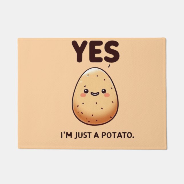 Cheerful Potato Affirmation / Afirmação da Batata  Fußmatte (Vorderseite)