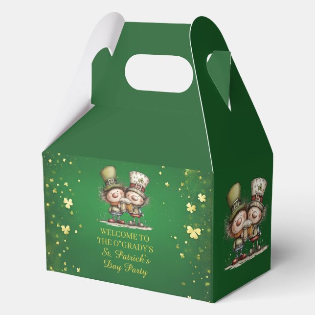 Cheerful St. Patrick’s Day Party Illustration Geschenkschachtel (Vorderseite)