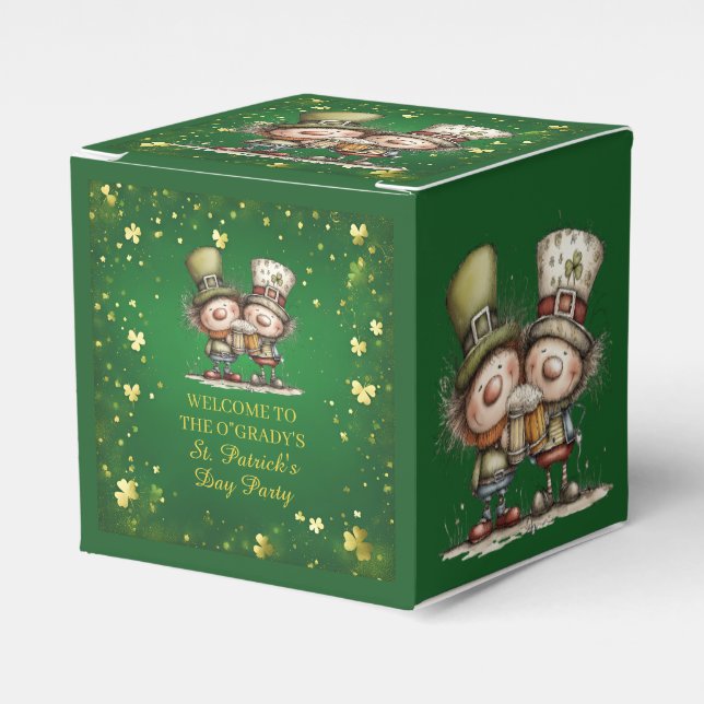 Cheerful St. Patrick’s Day Party Illustration Geschenkschachtel (Vorderseite)
