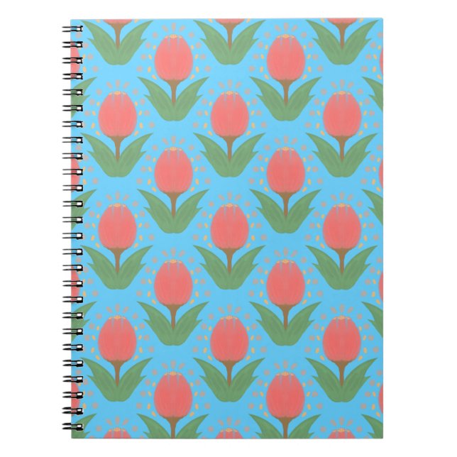Cheerful Tulips Spiral Photo Notebook Notizblock (Vorderseite)