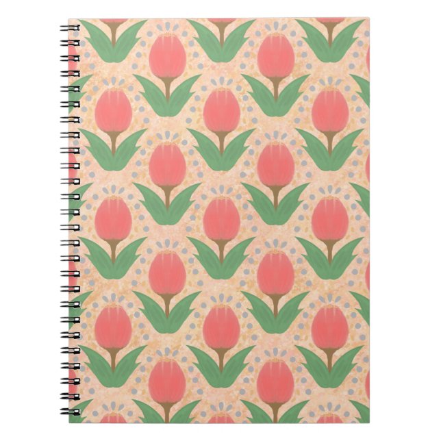 Cheerful Tulips Spiral Photo Notebook Notizblock (Vorderseite)