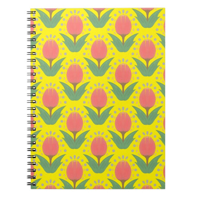 Cheerful Tulips Spiral Photo Notebook Notizblock (Vorderseite)