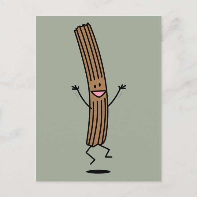 Cheering Jumping Churro Postkarte (Vorderseite)