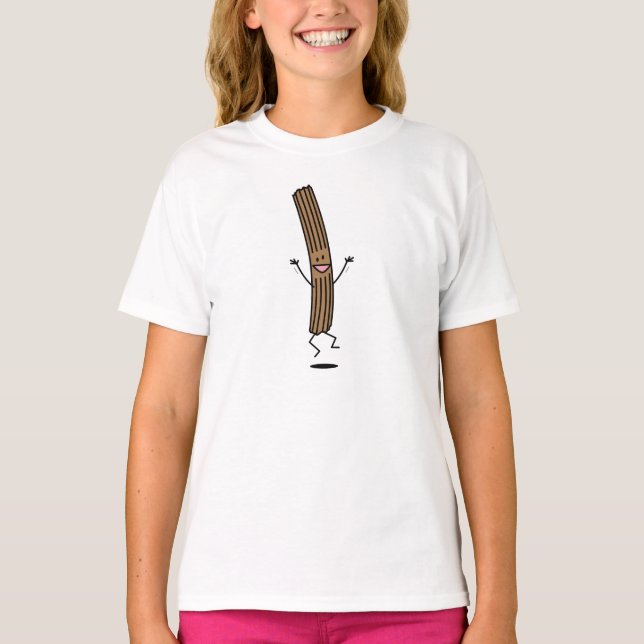 Cheering Jumping Churro T-Shirt (Vorderseite)