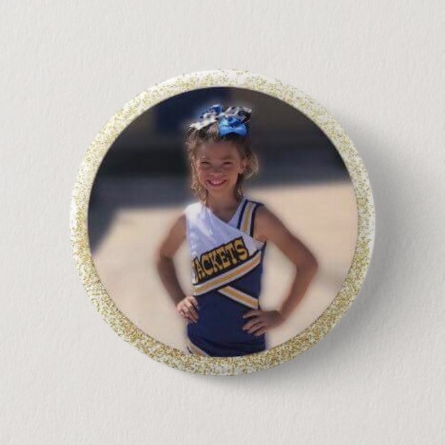 Cheerleader addieren Foto Button (Vorderseite)