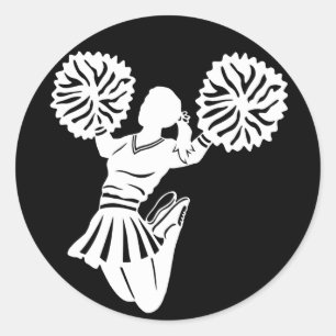 Cheerleader-Aufkleber Runder Aufkleber