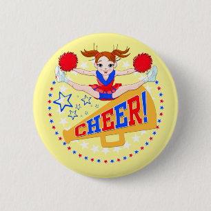 Cheerleader Badge Button