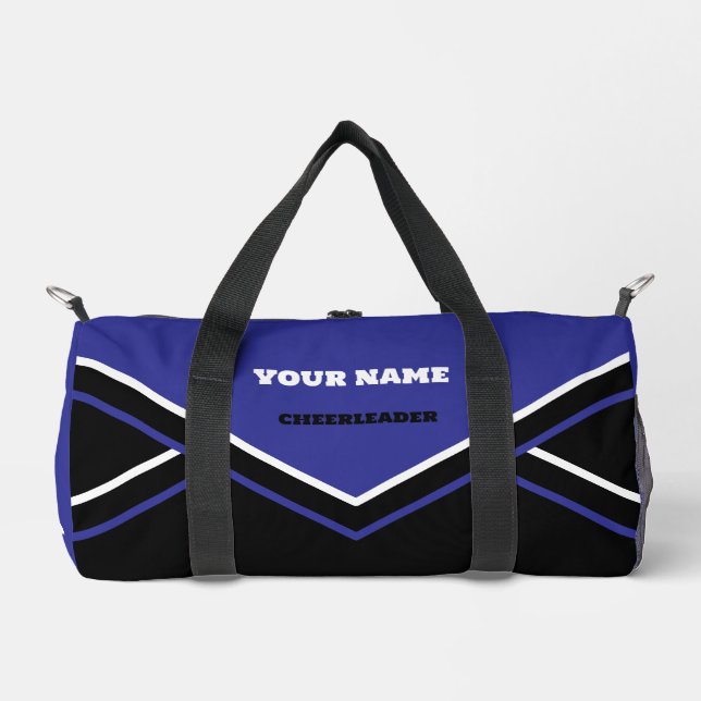 Cheerleader-Beutel, BLAU, weiß & schwarz 1 CHEER Duffle Bag (Vorderseite)
