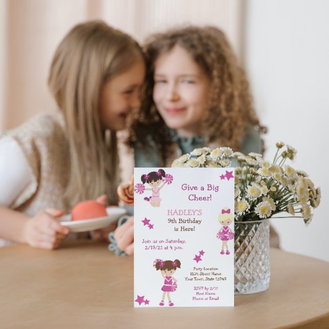 Cheerleader Birthday Einladung (Von Creator hochgeladen)