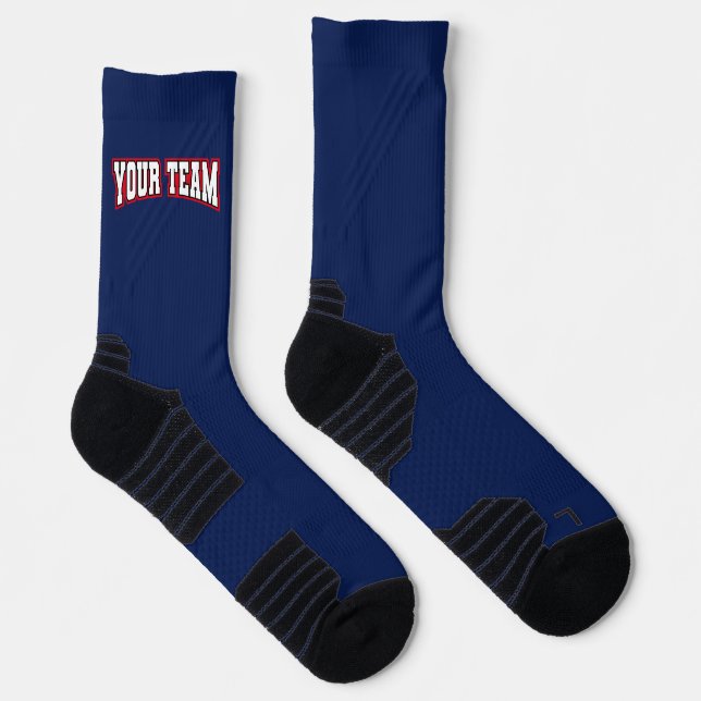 Cheerleader Black Varsity Squad Team Foto Logo Socken (Rechts)