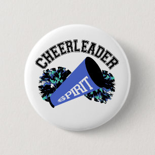 Cheerleader Blue Button