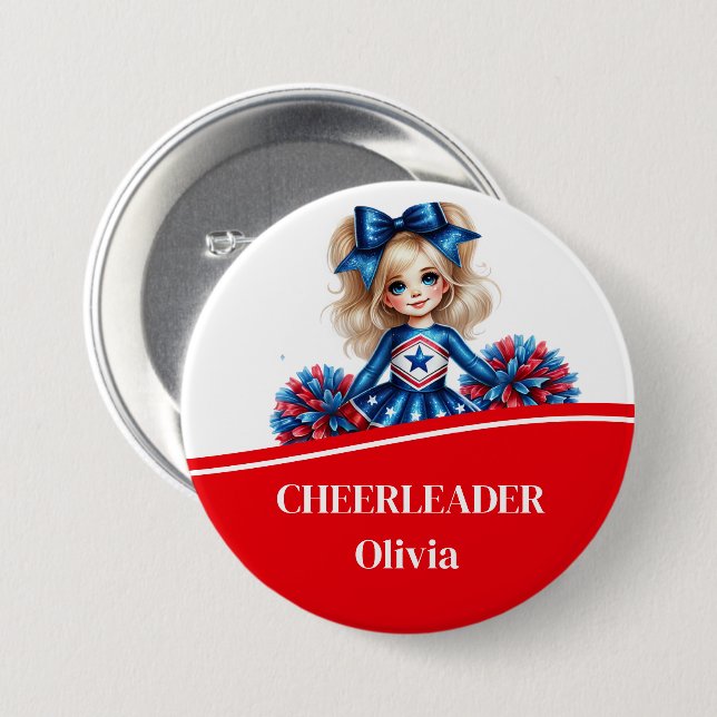 Cheerleader Button Button (Vorne & Hinten)