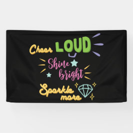 Cheerleader Cheer Loud Shine Bright Sparkle Mehr  Banner