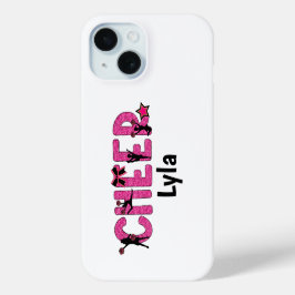 Cheerleader Cheer Pink Glitzer Personalisiert Case-Mate iPhone Hülle
