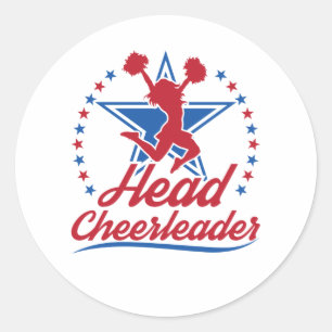 Cheerleader Cheerleader Cheerleader Captain Cheerl Runder Aufkleber