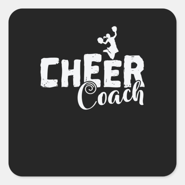 Cheerleader Cheerleader Sport turnen anfeuern Quadratischer Aufkleber (Vorderseite)