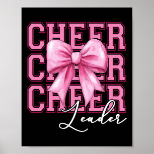 Cheerleader Coquette Bogen Retro Cheerleading Frau Poster