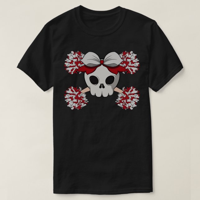 Cheerleader Crew Jolly Piratenflagge keine Untersc T-Shirt (Design vorne)