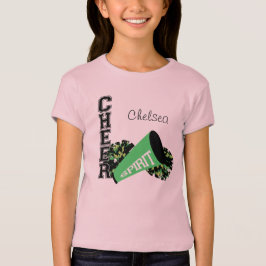 Cheerleader Customizable Green T-Shirt