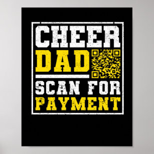 Cheerleader Daddy Vatertag Cheer Vater Scan Poster