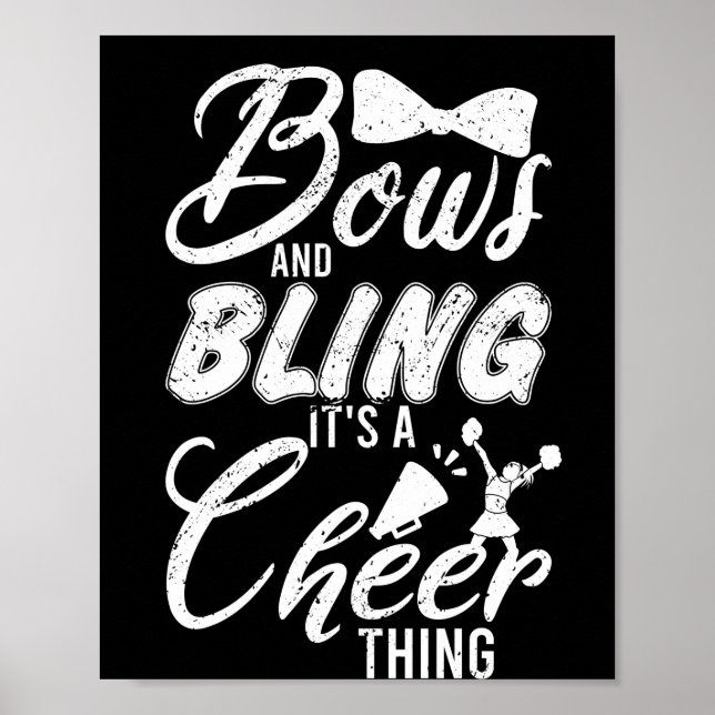 Cheerleader Dance Bows und Bling es ein heiteres D Poster (Vorne)