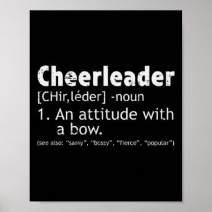Cheerleader Definition Cheerleading Frauen Mädchen Poster