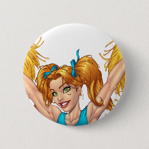 Cheerleader, die kundengerechtes Material Button