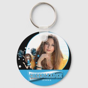 Cheerleader - DIY Foto - Baby Blue Schlüsselanhänger