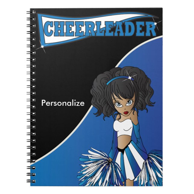 Cheerleader | DIY Name | Blue Notebook Notizblock (Vorderseite)