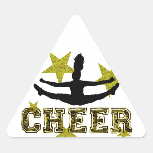 Cheerleader Dreieckiger Aufkleber