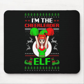 Cheerleader Elf Design Christmas Cheerleading  Mousepad