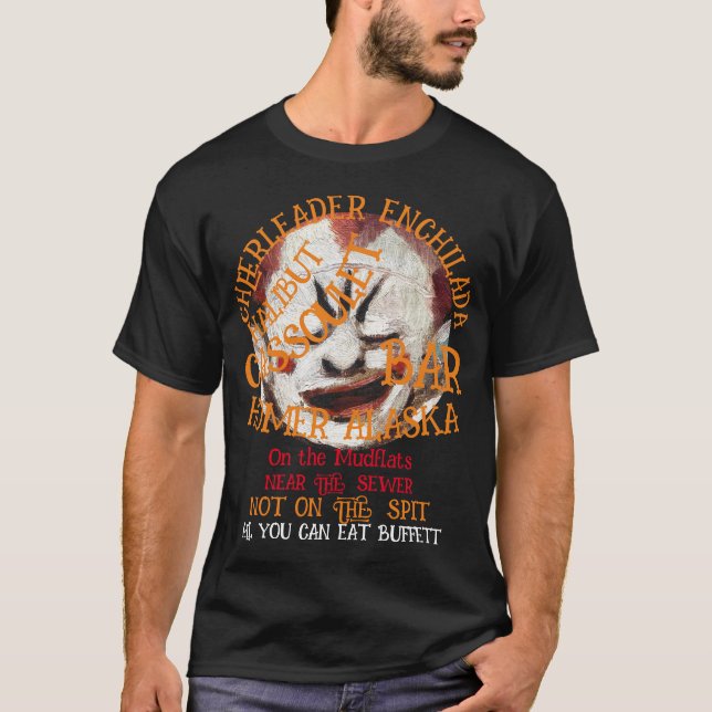 CHEERLEADER ENCHILADA BAR HOMER ALASKA BUFFETT T-Shirt (Vorderseite)