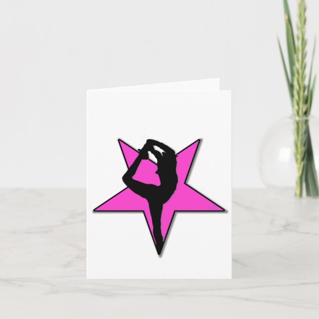 Cheerleader Flyer rosa Sternenkarte Karte (Vorderseite)