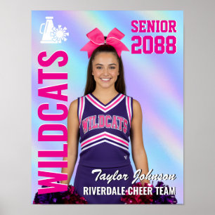 Cheerleader-Foto Senior Cheer Team Irideszent Poster