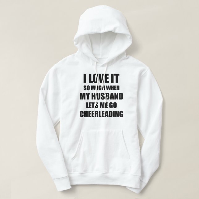 Cheerleader Funny Gift Idee für Ehefrau I Liebe Es Hoodie (Design vorne)