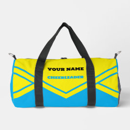 Cheerleader gelber blauer Himmel und weiß Duffle Bag
