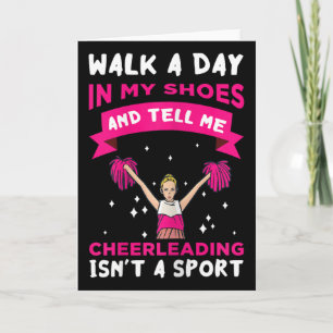 Cheerleader-Girl Walk A Day In My Shoes Cheerleade Karte