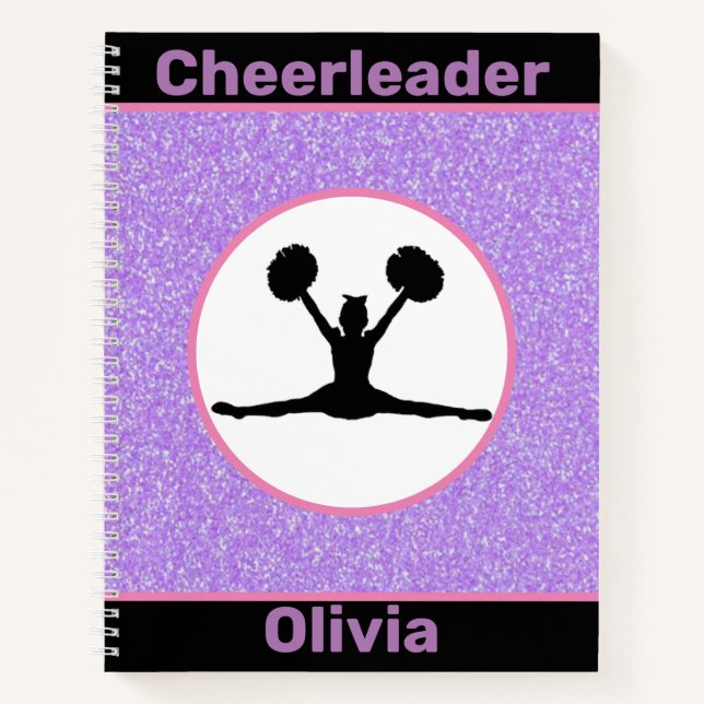 Cheerleader Glitzer Notizbuch (Vorderseite)