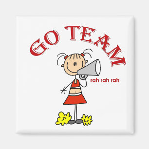 Cheerleader Go Team T-Shirts und Geschenke Magnet