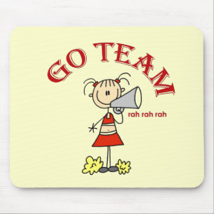 Cheerleader Go Team T-Shirts und Geschenke Mousepad