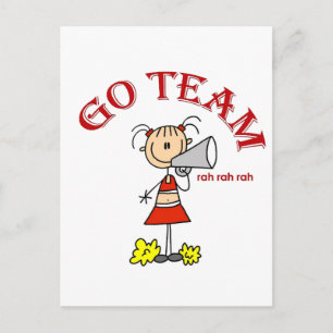 Cheerleader Go Team T-Shirts und Geschenke Postkarte