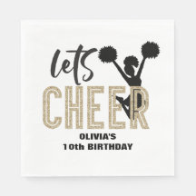 Cheerleader Gold und Black Cheer Geburtstag