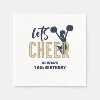 Cheerleader Gold und Marine Cheerday Serviette