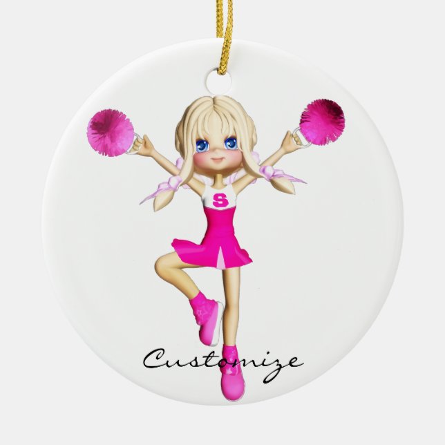 Cheerleader Gonna Cheer Thunder_Cove Keramik Ornament (Vorne)