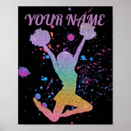 Cheerleader Gradient High School oder Uni Event Poster