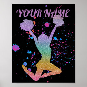 Cheerleader Gradient High School oder Uni Event Poster