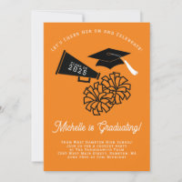 Cheerleader Graduation Party Orange and Black